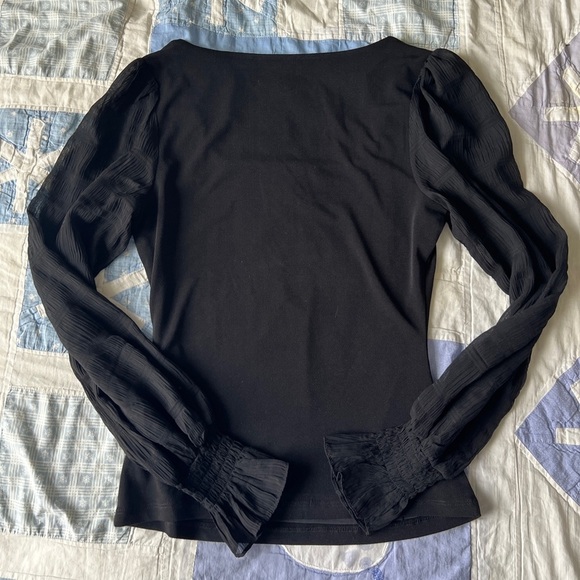 Ever New Womens Posie Georgette-Sleeve Ruffle Romantic Feminine Ethereal Top XS - Picture 9 of 12